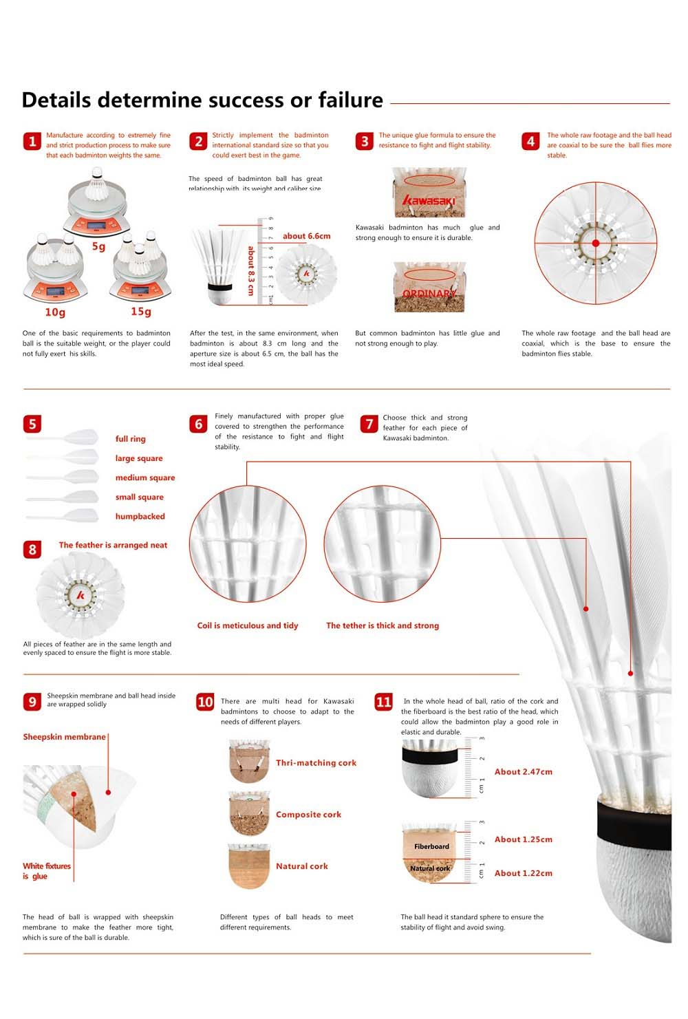 12Pcs/lot Badminton Goose Feather Shuttlecock by King Kong