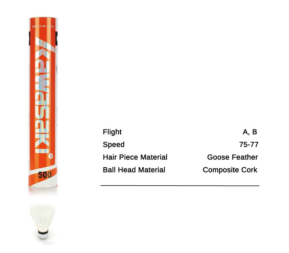 12Pcs/lot Badminton Goose Feather Shuttlecock by King Kong 12Pcs/lot Badminton Goose Feather Shuttlecock by King Kong