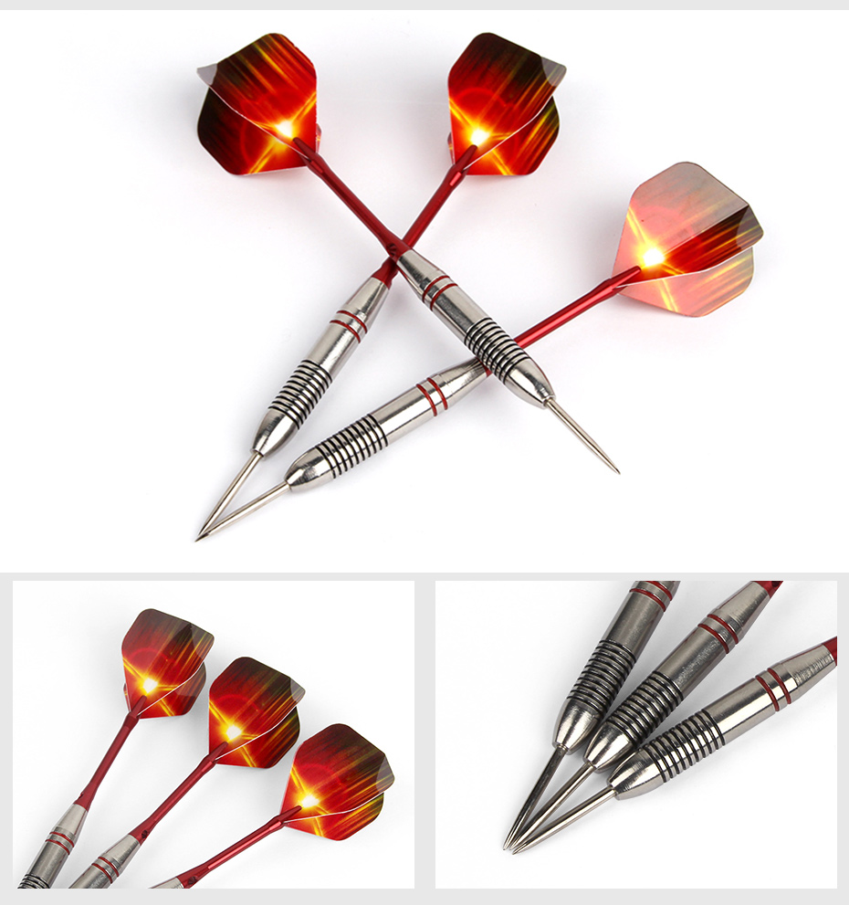 New 3 Pcs/Sets of Darts Professional 24g Steel Tip Dart With Aluminium Shafts Nice Dart Flights High Quality