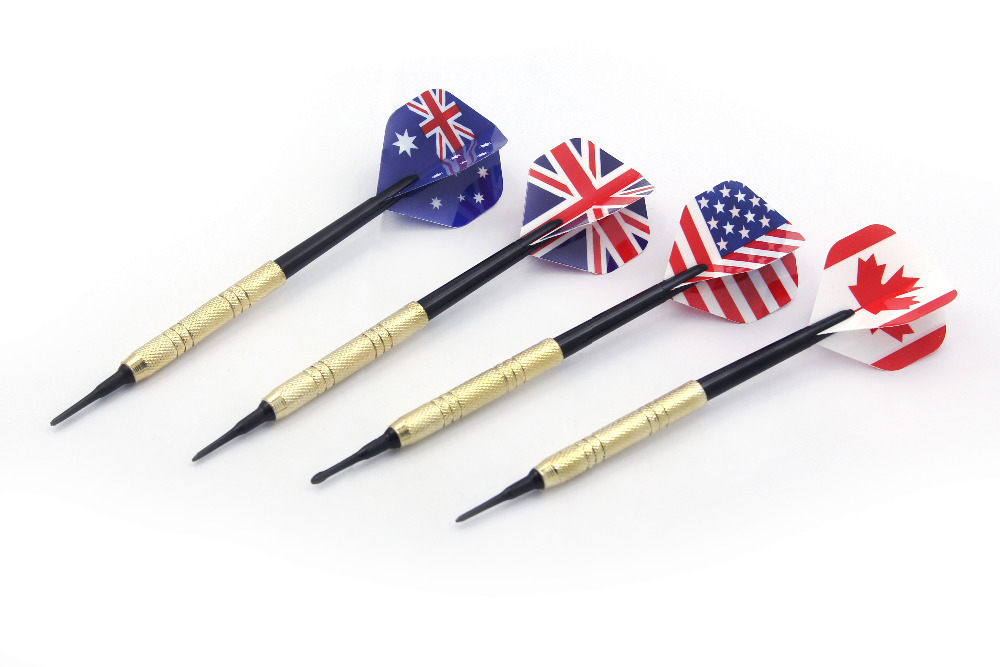 12Pcs Soft Tip Darts with 36 Extra Tips Four Kind Nice Flights Set Plastic Tips Points Needle Replacement for Electronic Dart