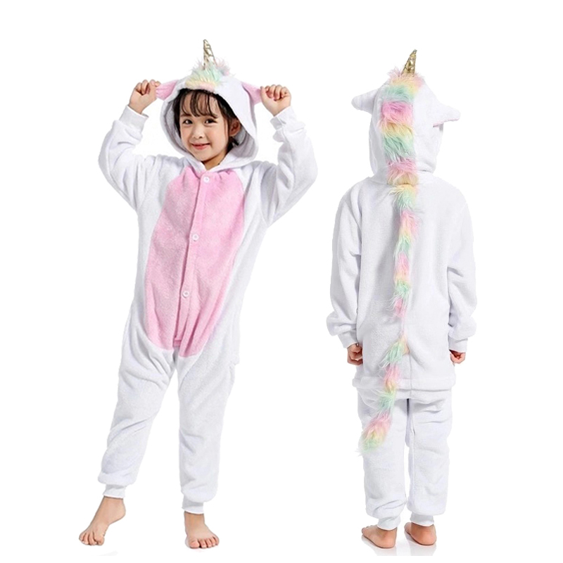 Kigurumi Onesie Kids Unicorn Pajamas For Children Animal Cartoon Blanket Sleepers Baby Costume Winter Boy Girl Licorne Jumspuit