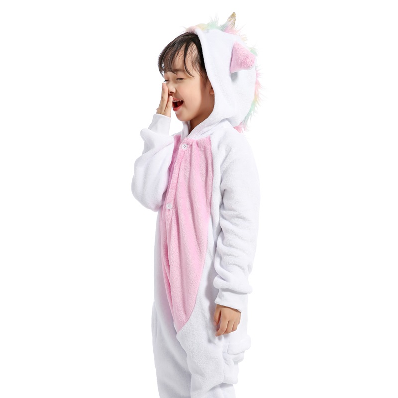 Kigurumi Onesie Kids Unicorn Pajamas For Children Animal Cartoon Blanket Sleepers Baby Costume Winter Boy Girl Licorne Jumspuit