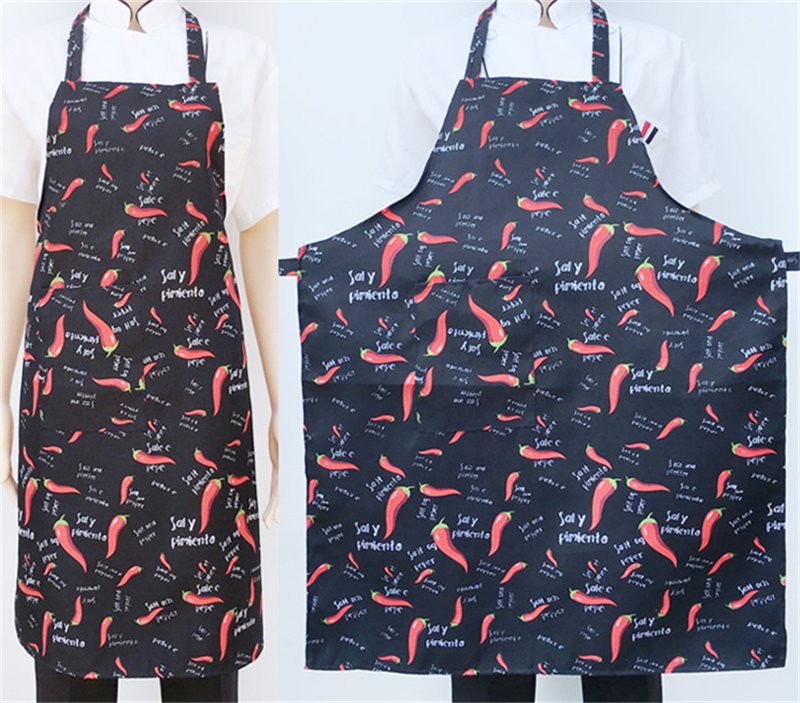 Adjustable Half-length Adult Apron Striped Hotel Restaurant Chef Waiter Apron Kitchen Cook Apron With 2 Pockets 40