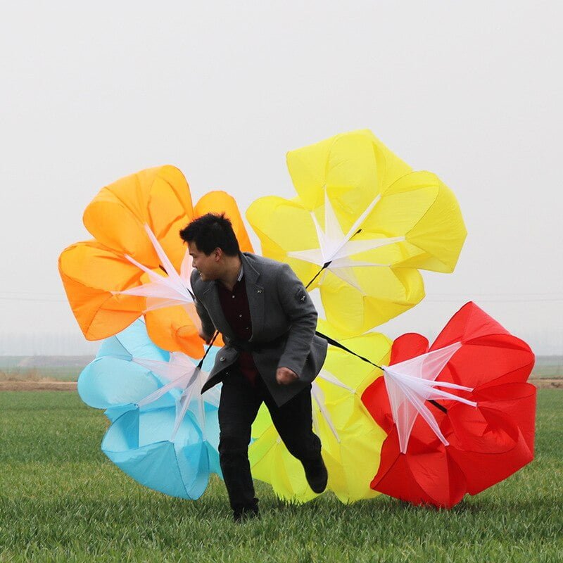 Football drag umbrella Speed Training Running Drag Strength Fitness Equipment Track Field Power Speed Chute resistance Parachute