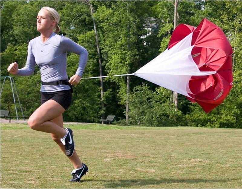 Football drag umbrella Speed Training Running Drag Strength Fitness Equipment Track Field Power Speed Chute resistance Parachute