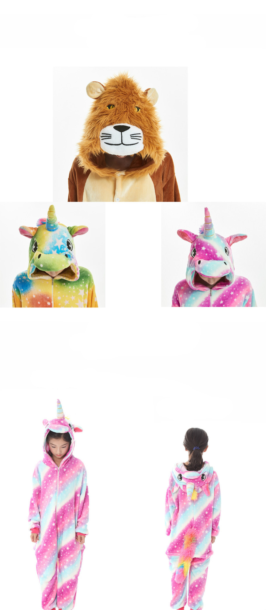 Onesie Kids Unicorn Pajamas For Children Animal Cartoon