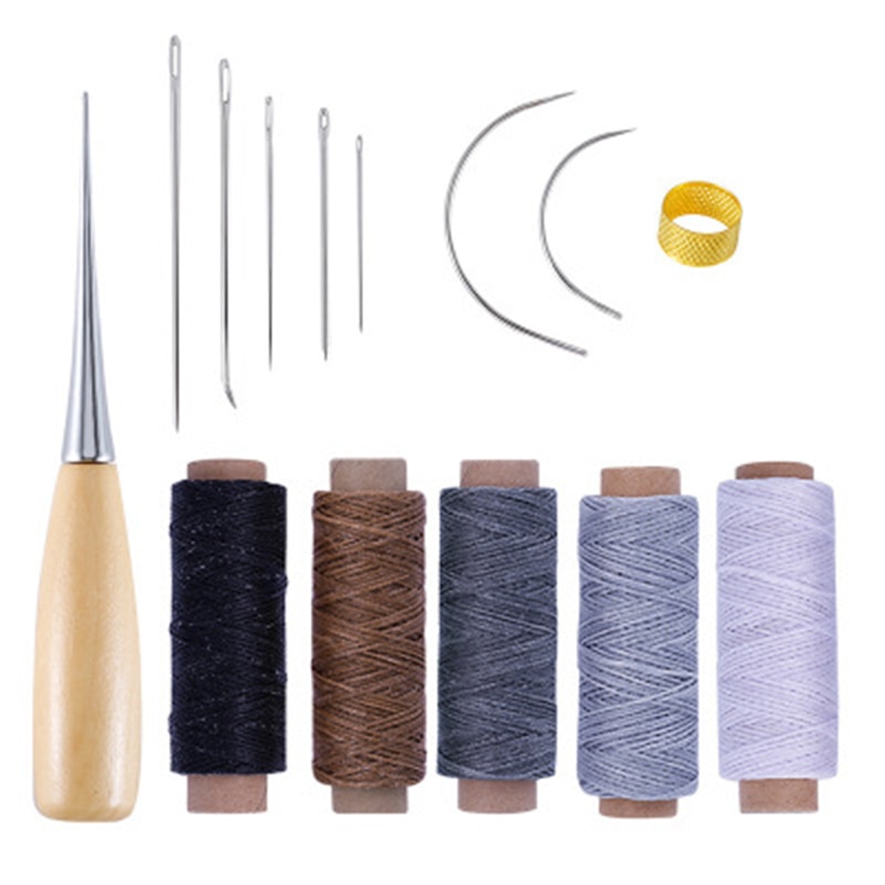 Professional Leather Craft Tools Kit Hand Sewing Stitching Punch Carving Work Saddle Leather craft Accessories