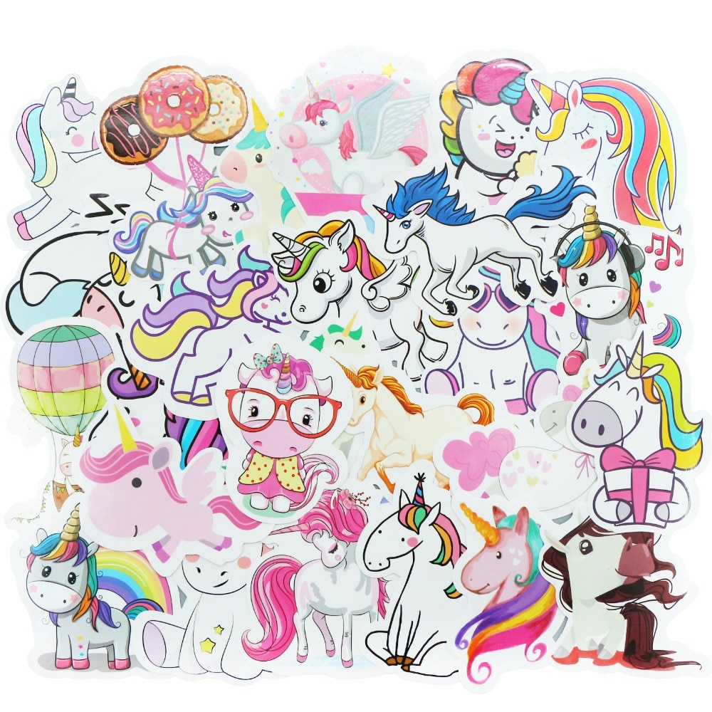 Waterproof Cartoon Unicorn Stickers Waterproof Cartoon Unicorn Stickers