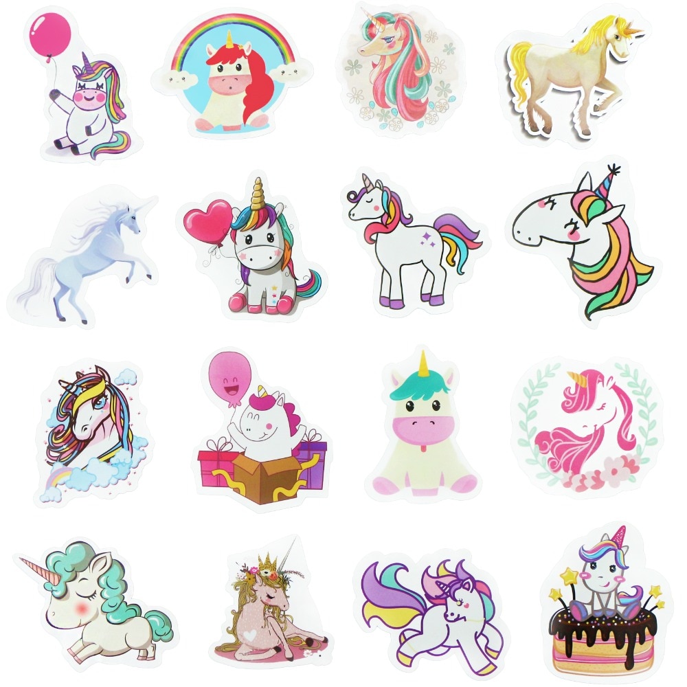 Waterproof Cartoon Unicorn Stickers Waterproof Cartoon Unicorn Stickers