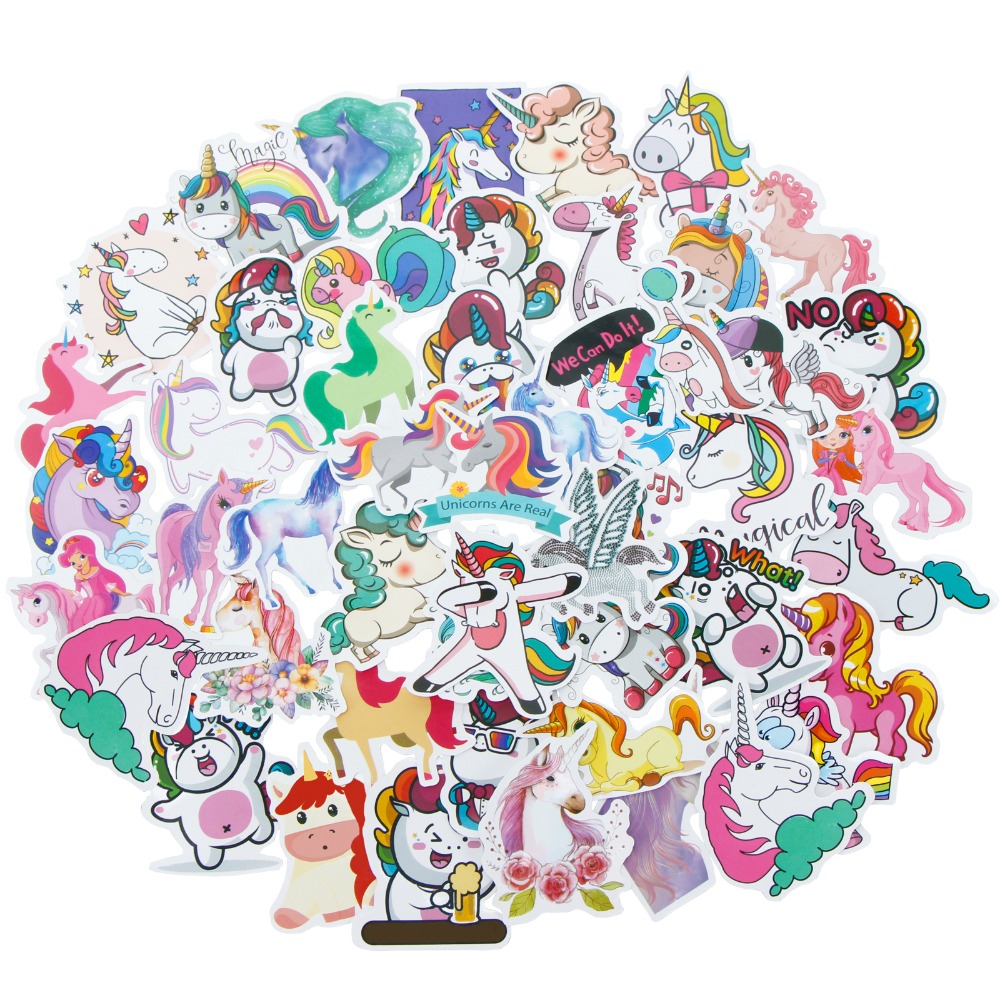 Waterproof Cartoon Unicorn Stickers Waterproof Cartoon Unicorn Stickers